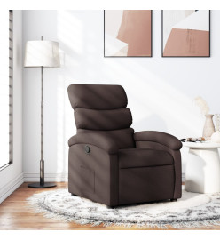 Fauteuil inclinable Marron foncé Tissu