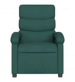 Fauteuil de massage inclinable Vert foncé Tissu