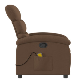 Fauteuil de massage inclinable Marron Tissu