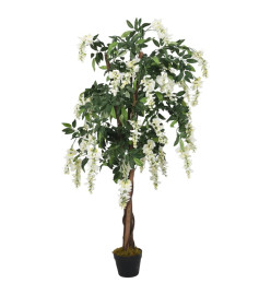 Glycine artificielle 560 feuilles 80 cm vert et blanc