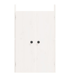 Portes de cuisine d'extérieur 2 pcs blanc bois de pin massif