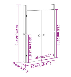 Portes de cuisine d'extérieur 2 pcs blanc bois de pin massif