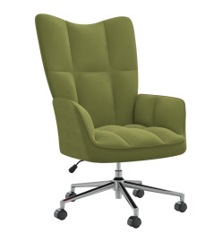 Chaise de relaxation Vert clair Velours