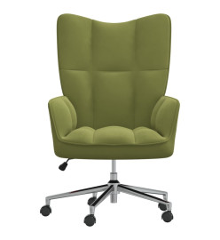 Chaise de relaxation Vert clair Velours