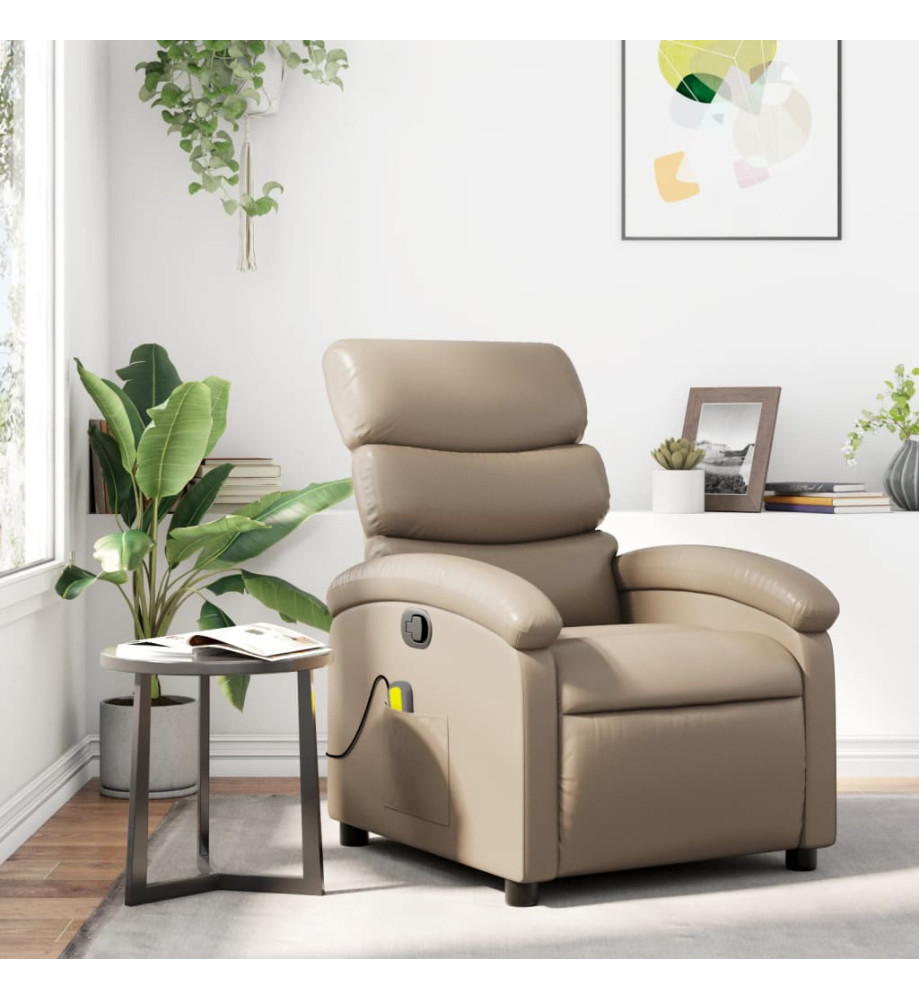 Fauteuil de massage inclinable Cappuccino Similicuir