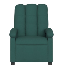 Fauteuil de massage inclinable Vert foncé Tissu