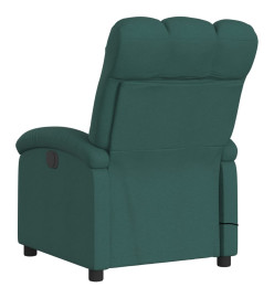 Fauteuil de massage inclinable Vert foncé Tissu