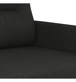 Ensemble de canapés 4 pcs avec coussins Noir Tissu