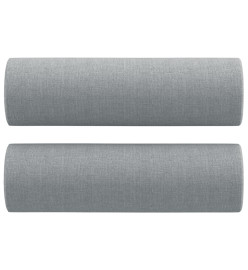 Ensemble de canapés 3 pcs coussins gris clair tissu