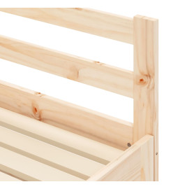 Lit de jour avec lit gigogne 90x200 cm bois de pin massif