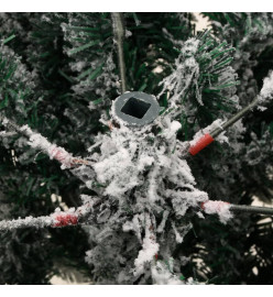 Sapin de Noël artificiel à charnières avec neige floquée 120 cm