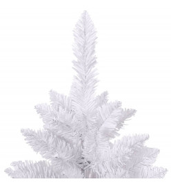 Sapin de Noël artificiel à charnières avec support blanc 210 cm