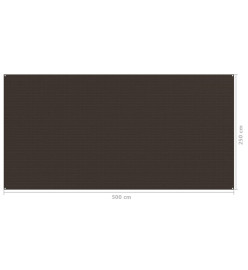 Tapis de tente 250x500 cm Marron