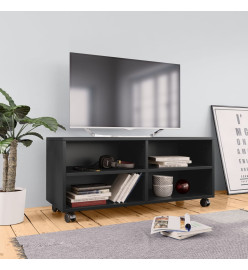 Meuble TV avec roulettes Noir 90x35x35 cm Bois d'ingénierie