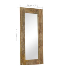 Miroir Bois massif de manguier 50 x 110 cm