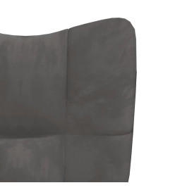 Chaise de relaxation Gris foncé Velours