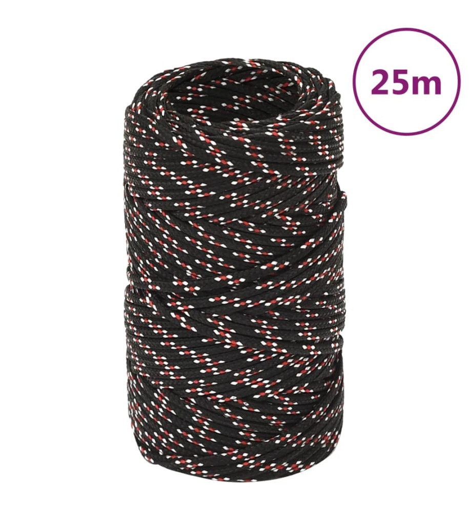 Corde de bateau Noir 2 mm 25 m Polypropylène