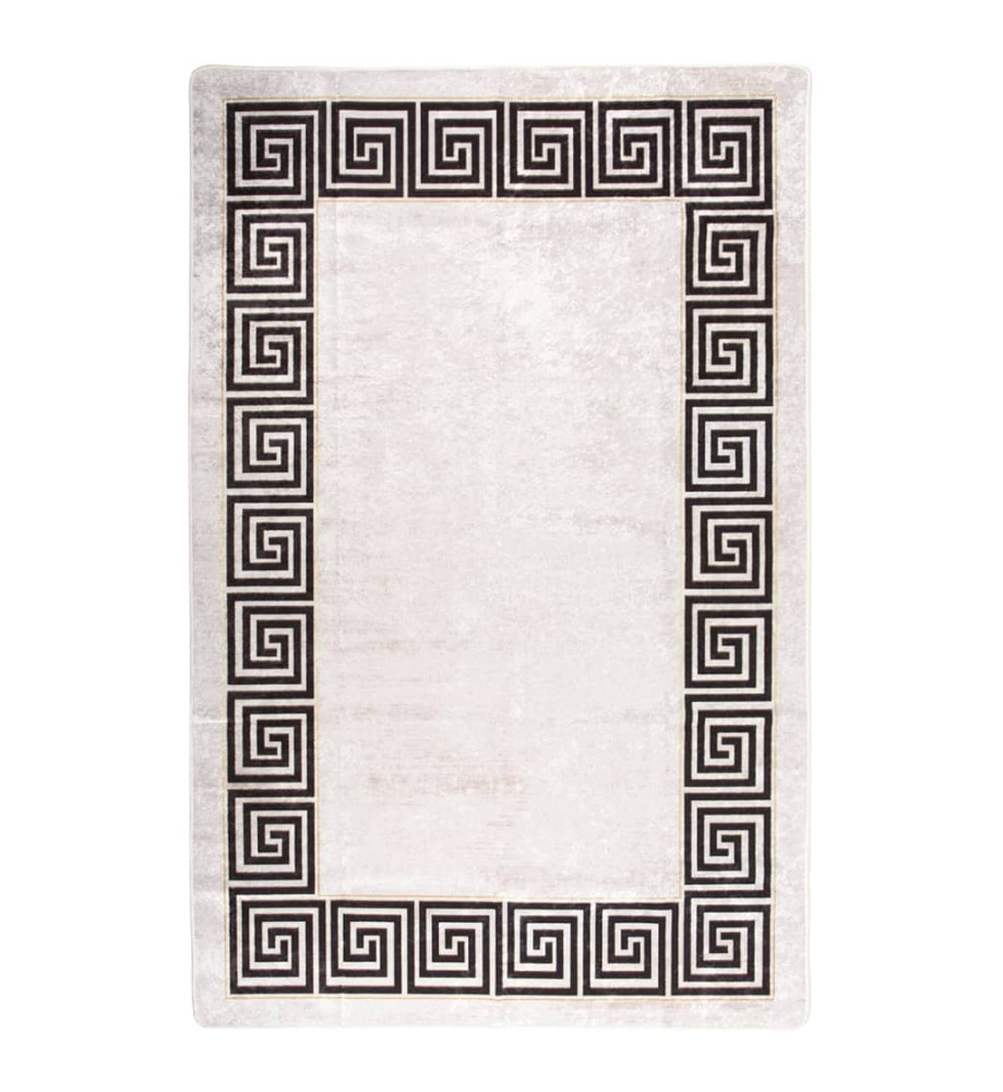 Tapis lavable antidérapant 160x230 cm Beige clair