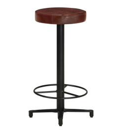 Tabourets de bar lot de 2 66 cm cuir véritable