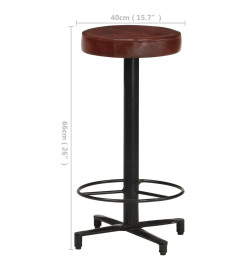 Tabourets de bar lot de 2 66 cm cuir véritable