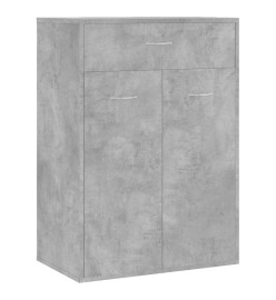 Armoire à chaussures Gris béton 60x35x84 cm Aggloméré