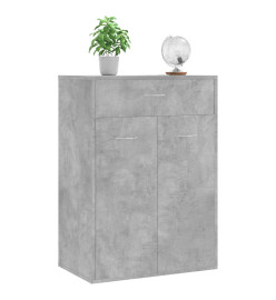 Armoire à chaussures Gris béton 60x35x84 cm Aggloméré