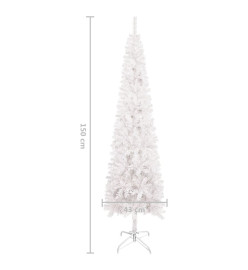 Sapin de Noël étroit Blanc 150 cm