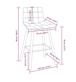 Tabouret de bar Noir Tissu