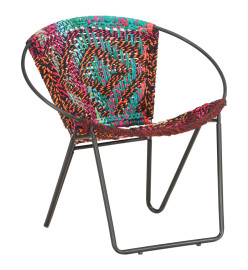 Chaise ronde Chindi Multicolore Tissu