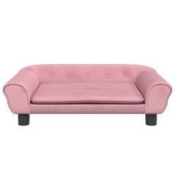 Lit pour chien rose 70x48x22 cm velours