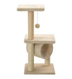 Arbre à chat avec griffoirs en sisal 65 cm Beige