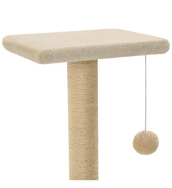 Arbre à chat avec griffoirs en sisal 65 cm Beige