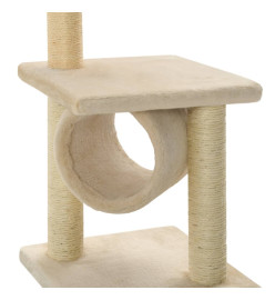 Arbre à chat avec griffoirs en sisal 65 cm Beige