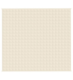 Couverture lestée Crème clair 200x220 cm 9 kg Tissu