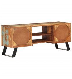 Meuble TV 112x30x45 cm bois massif de récupération