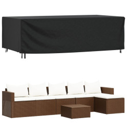 Housse de salon de jardin noir 300x140x90 cm imperméable 420D