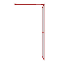 Paroi de douche avec verre ESG transparent rouge 90x195 cm