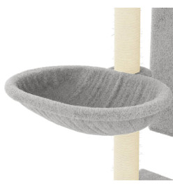 Arbre à chat avec griffoirs en sisal gris clair 130,5 cm