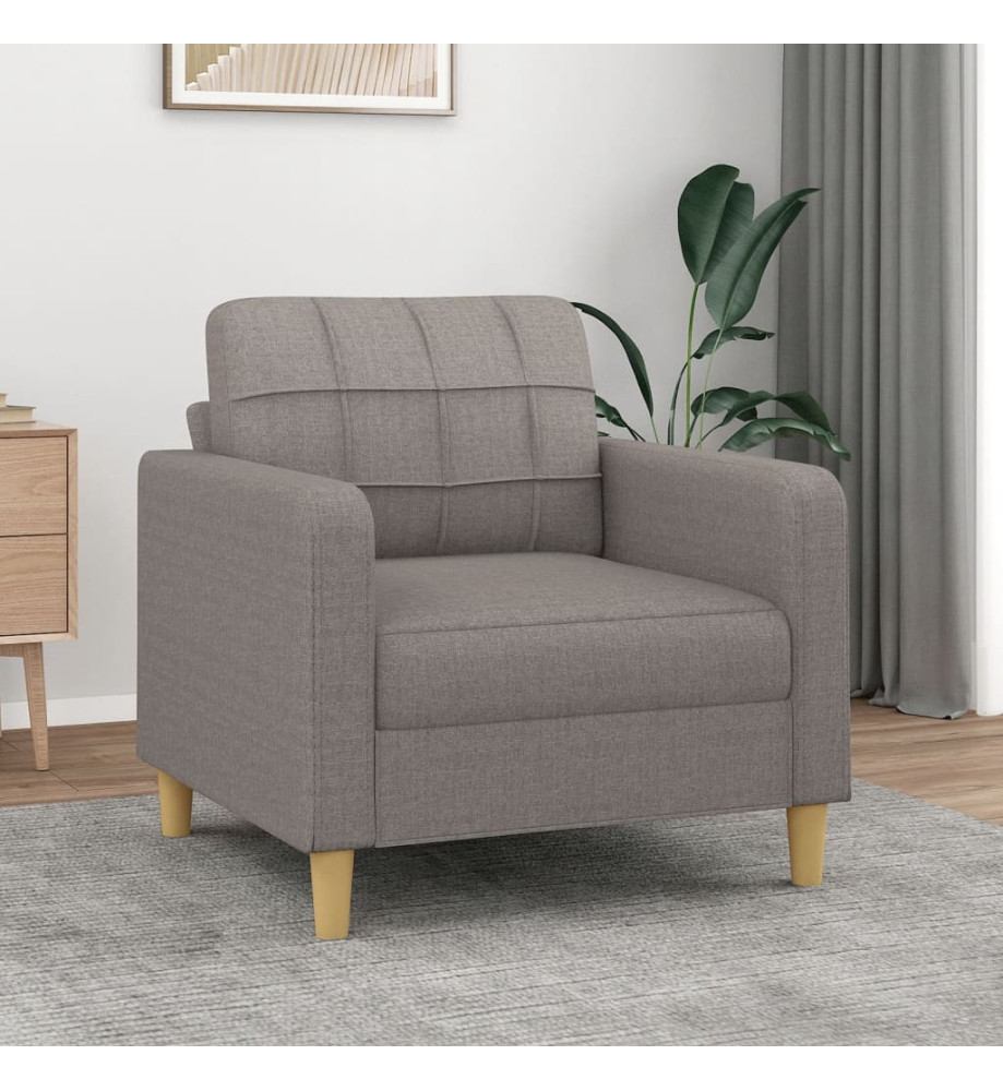 Fauteuil Taupe 60 cm Tissu