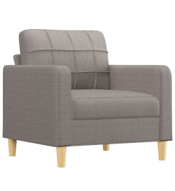 Fauteuil avec repose-pied Taupe 60 cm Tissu