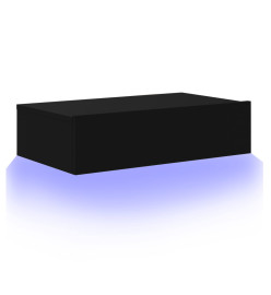 Meuble TV avec éclairage LED noir 60x35x15,5 cm