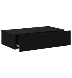 Meuble TV avec éclairage LED noir 60x35x15,5 cm