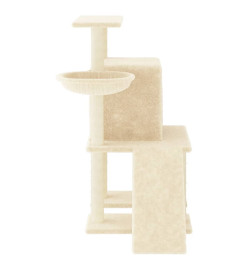 Arbre à chat avec griffoirs en sisal Crème 96,5 cm