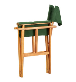 Chaise de metteur en scène Bois massif d'acacia Vert