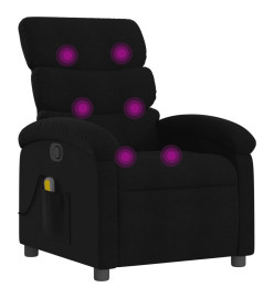 Fauteuil de massage inclinable Noir Tissu