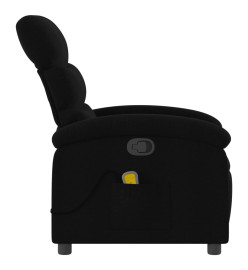 Fauteuil de massage inclinable Noir Tissu