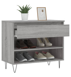 Armoire à chaussures Sonoma gris 70x36x60 cm Bois d'ingénierie