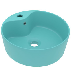 Lavabo de luxe avec trop-plein Vert clair mat 36x13cm Céramique