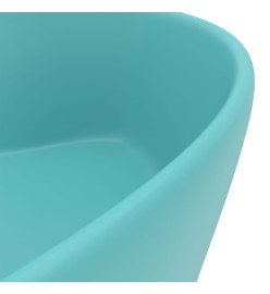 Lavabo de luxe avec trop-plein Vert clair mat 36x13cm Céramique