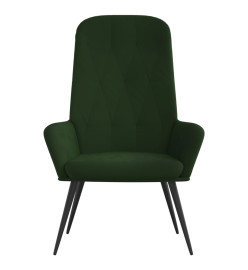 Chaise de relaxation Vert foncé Velours